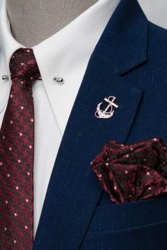 Bộ Suit Xanh Navy Sọc Xước Modern Fit TGS350